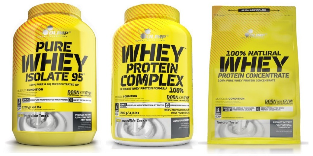 olimp whey concentrate, complex, isolate